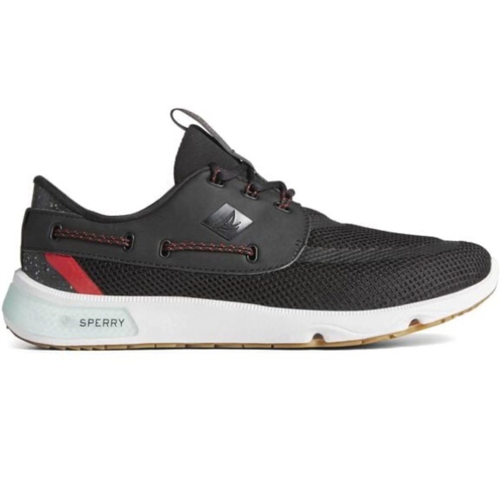 Sperry Men's Black and Red Boat Shoes